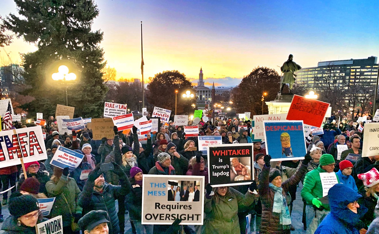 The crowd outside the Capitol building only got larger as the evening wore on.