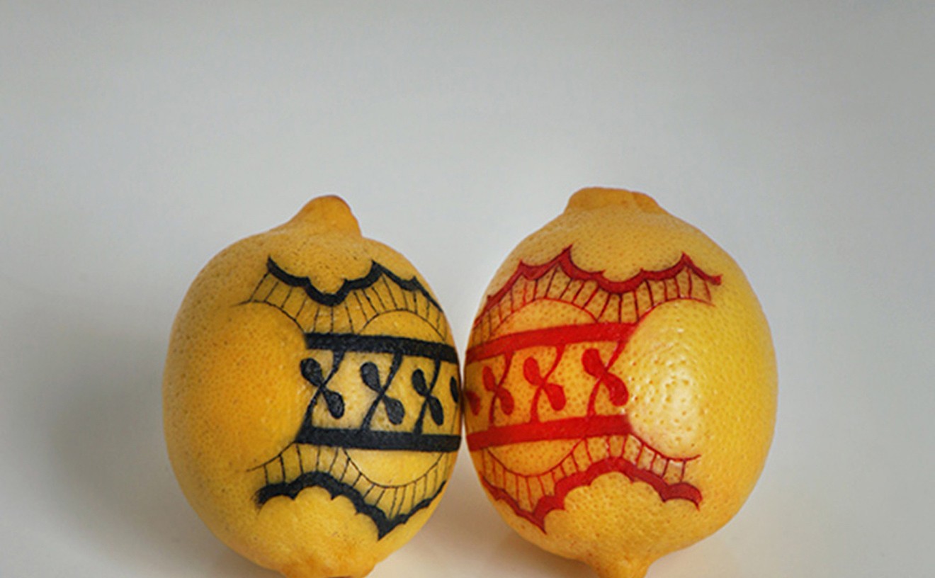 Amanda Wachob, "Twins," tattooed lemons.