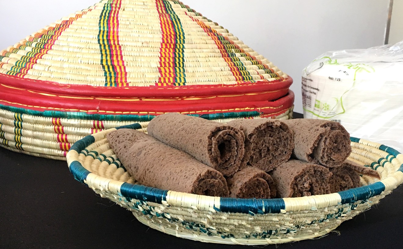 Injera made by chef Genet Gebeye at the Slow Food Nations food festival in July.