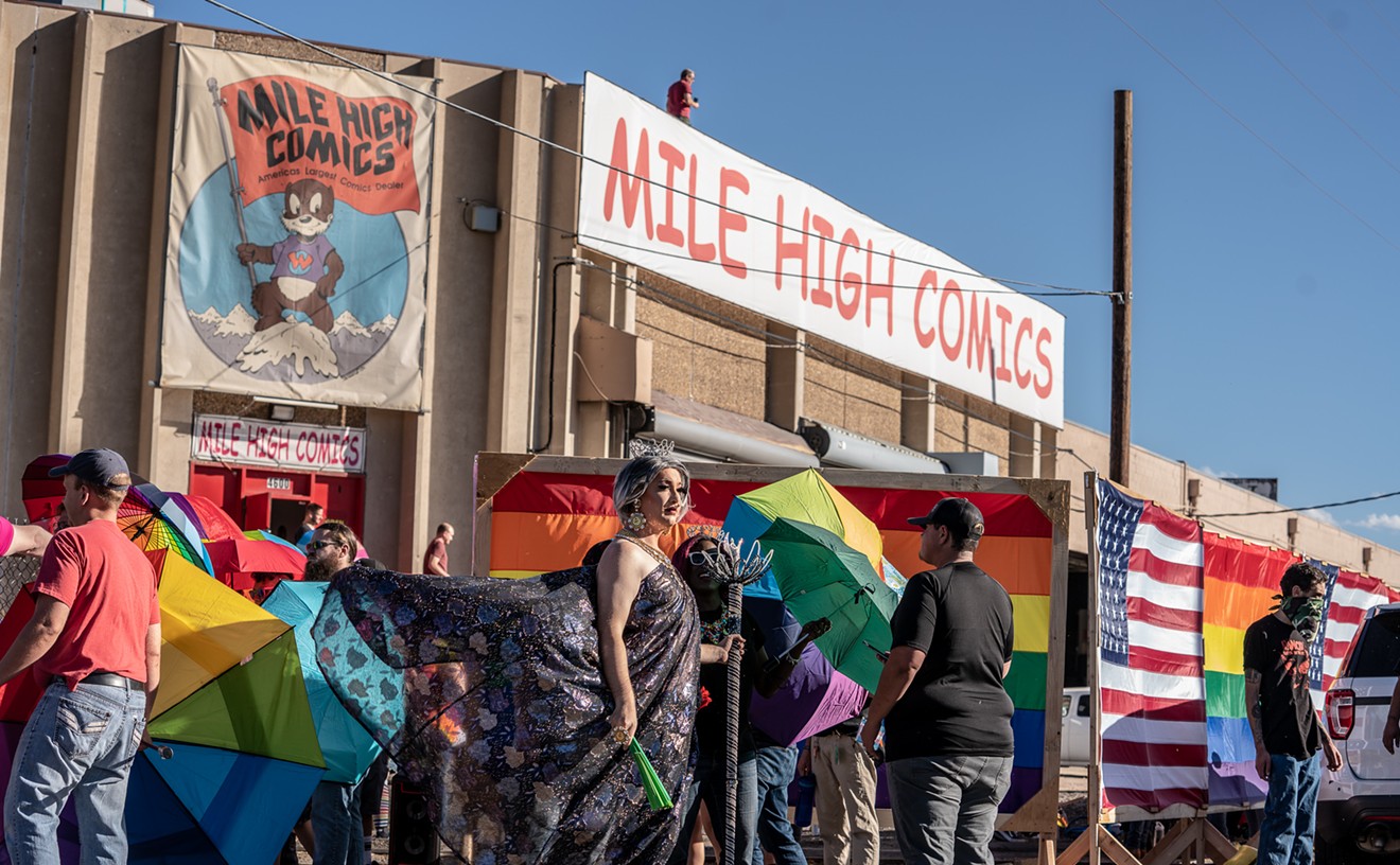 On Sunday, September 29, families celebrated LGBTQ youth at Drag for All Ages inside Mile High Comics, while protesters feuded outside.