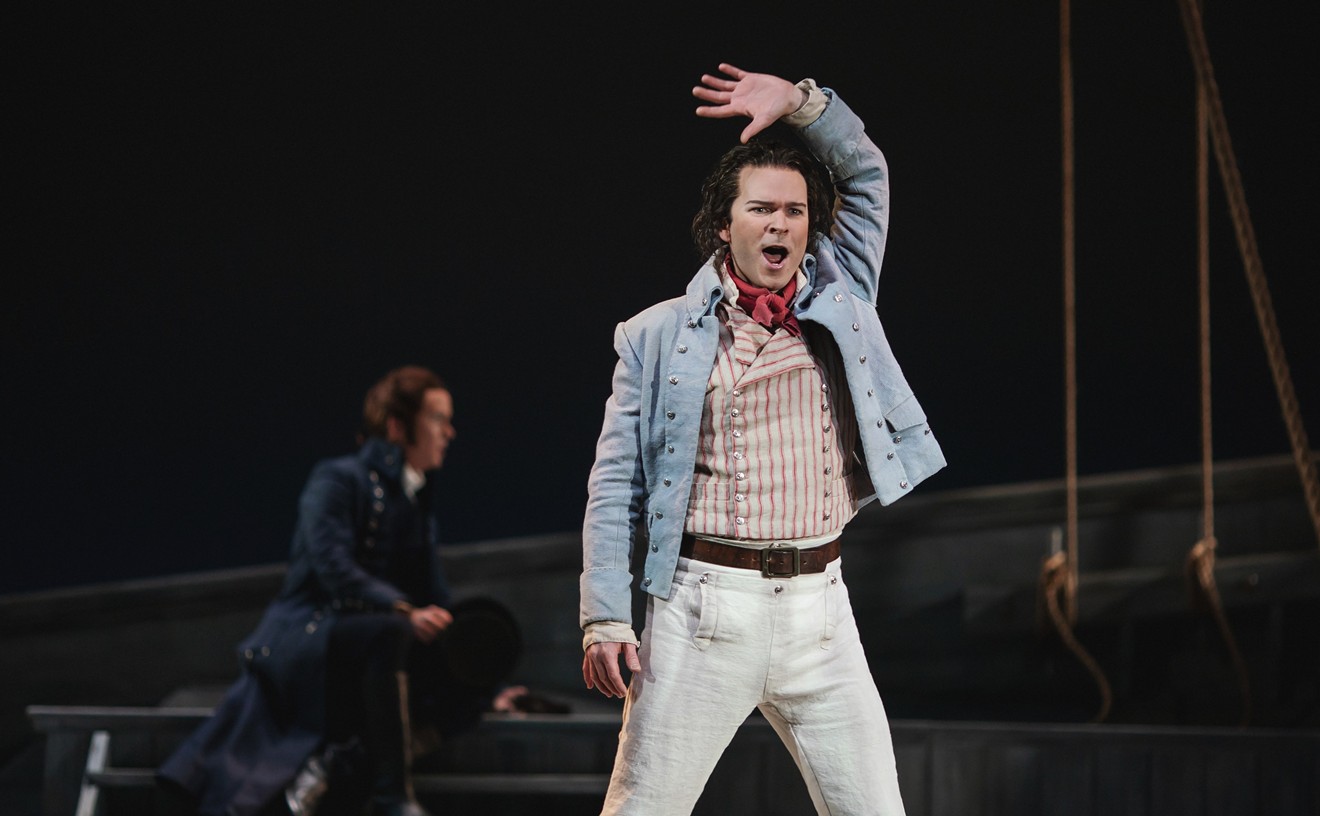 Joshua Hopkins in the title role of Central City Opera's 2019 Billy Budd.