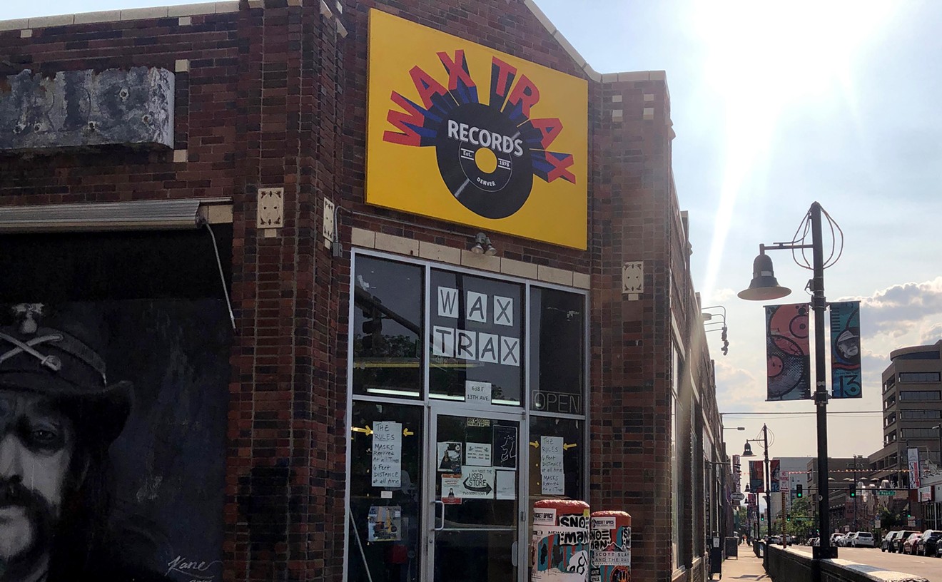 A new sign with the original Wax Trax logo was recently hung above the store's door.