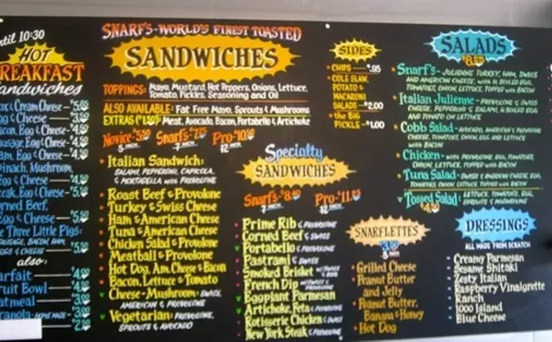 Readers' Choice Best sandwich shop 2015 Snarf's Best of Denver