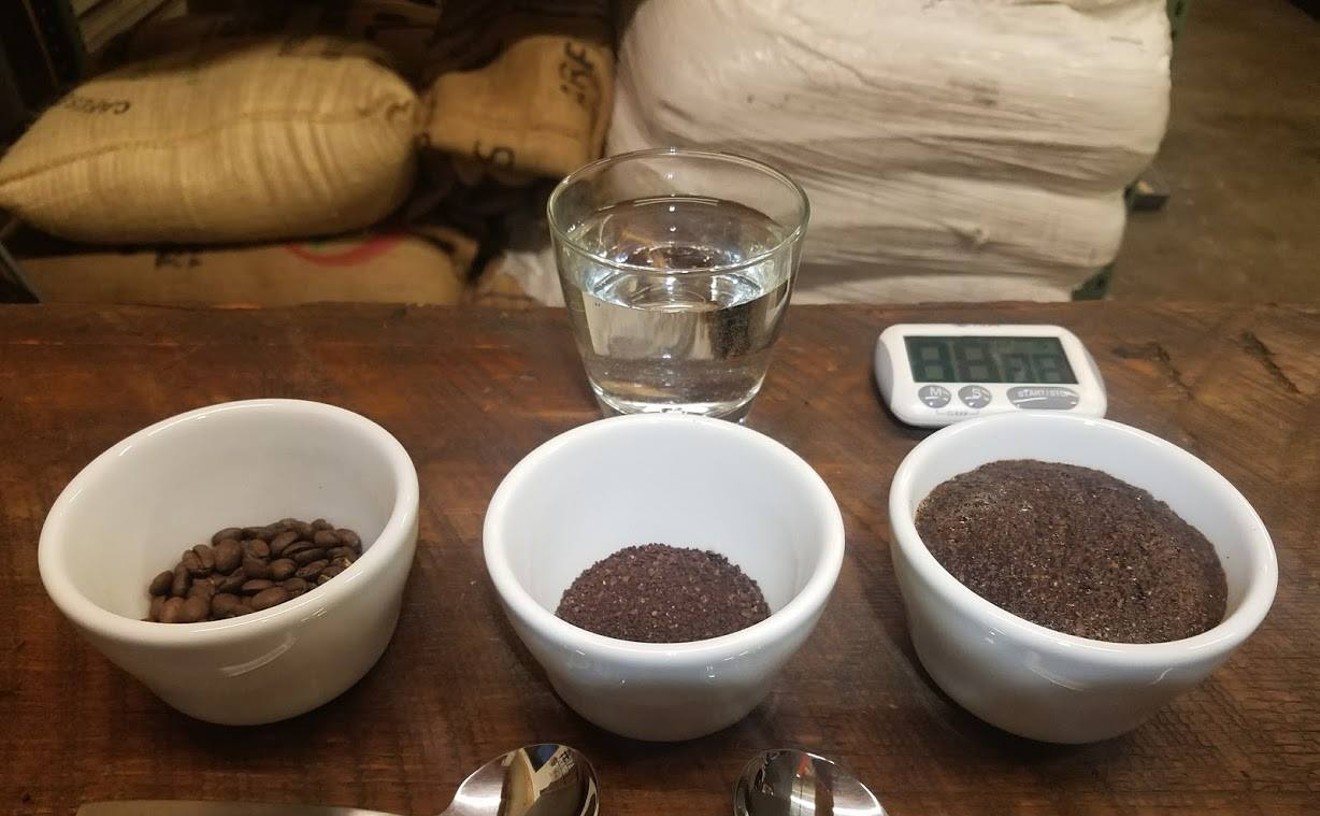 Riff Roasters gets a coffee-cupping session started.
