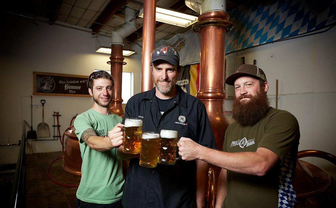 Brad Landman (center) has been toasting at Prost since 2014.