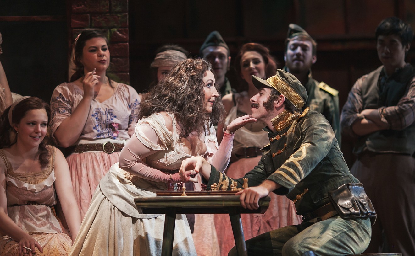 Emily Pulley plays the title role in Central City Opera's production of Carmen, which runs through August 6.