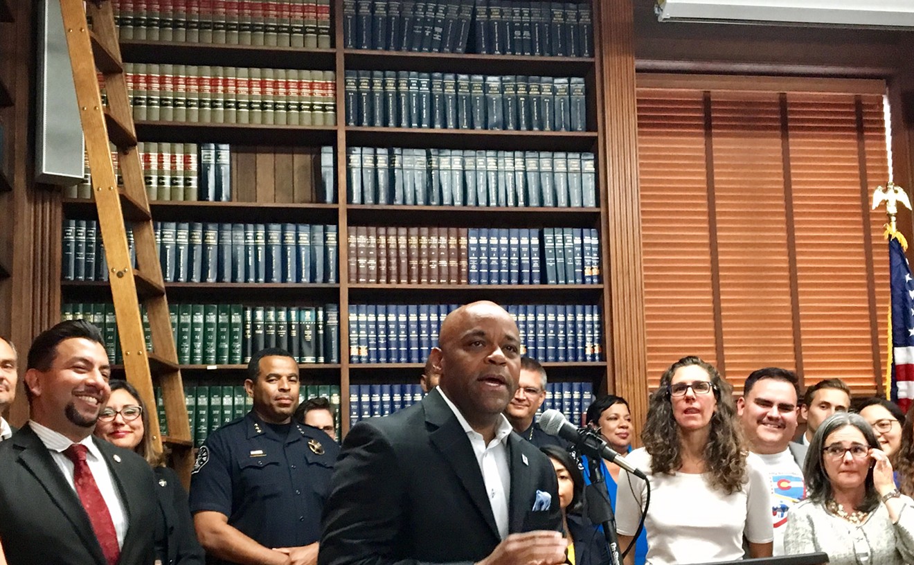 Mayor Michael Hancock at the bill signing on August 31.