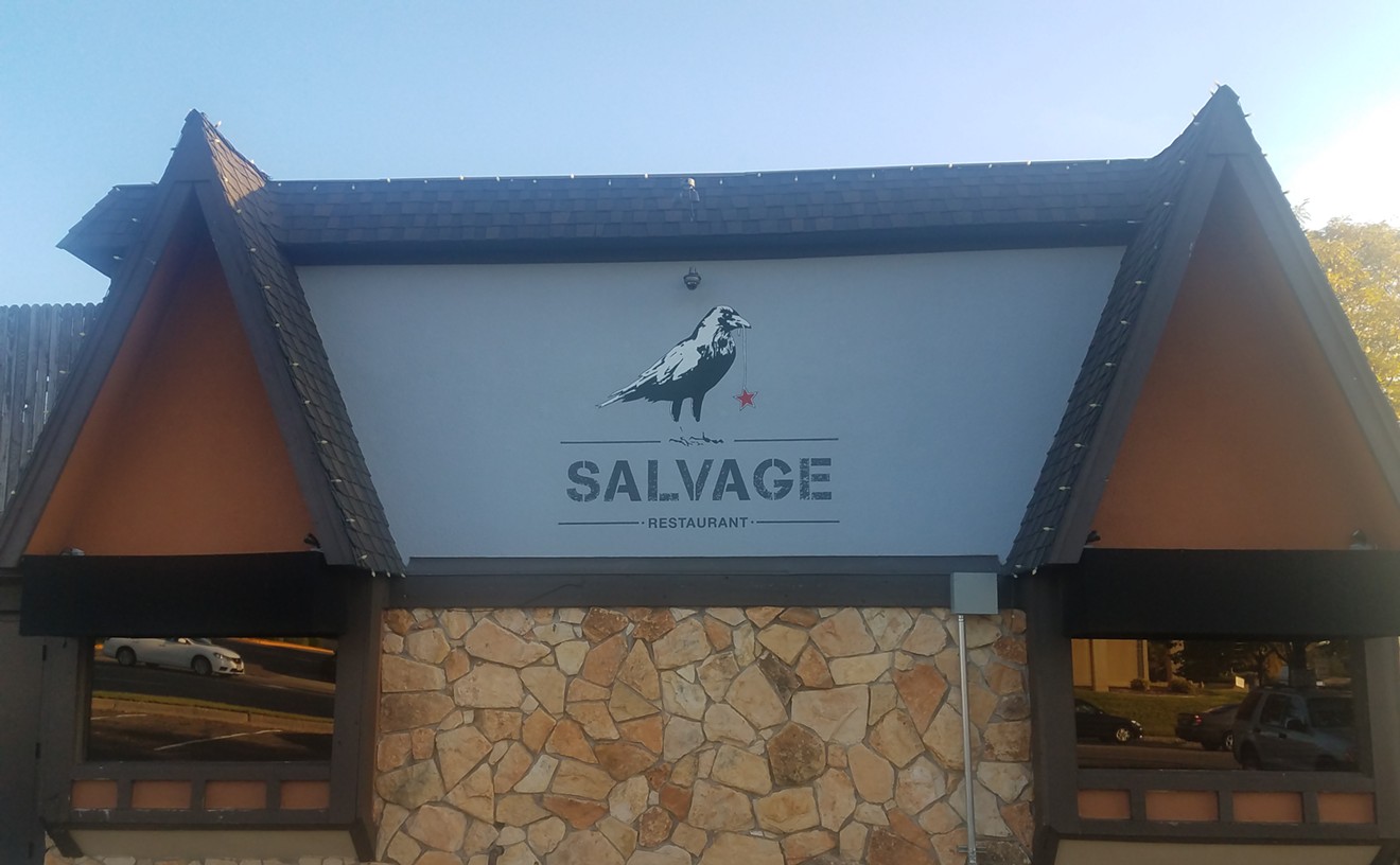 The new Salvage sign in place of the old Summit name.