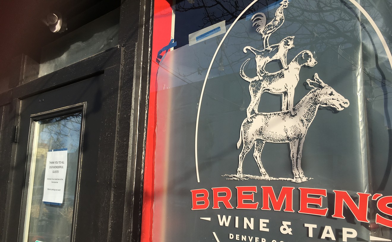 The windows are covered at Bremen's in LoHi.