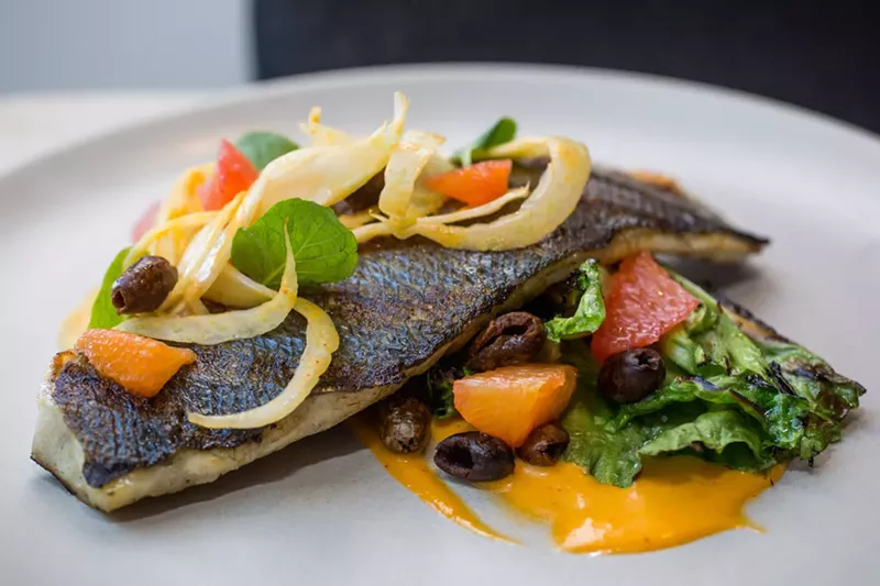 Branzini shows reverence for perfectly balanced elements at Tavernetta.