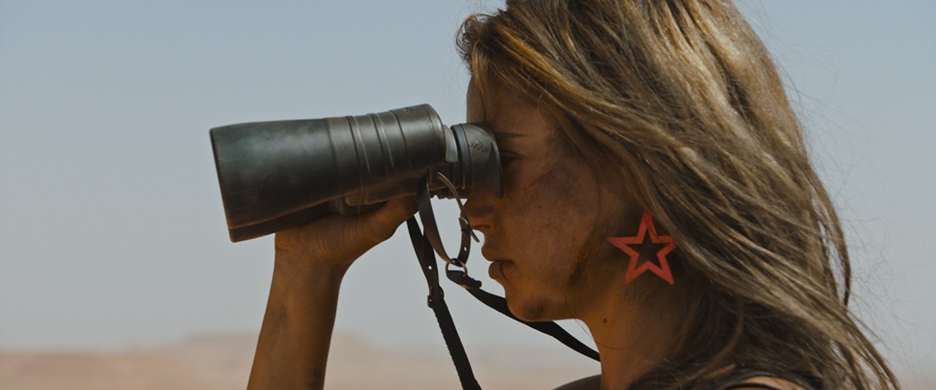 Matilda Lutz plays Jen, who, after she is raped and left for dead, caked in blood, in a desert wasteland, vows to get what the title of Coralie Fargeat's film promises: Revenge.