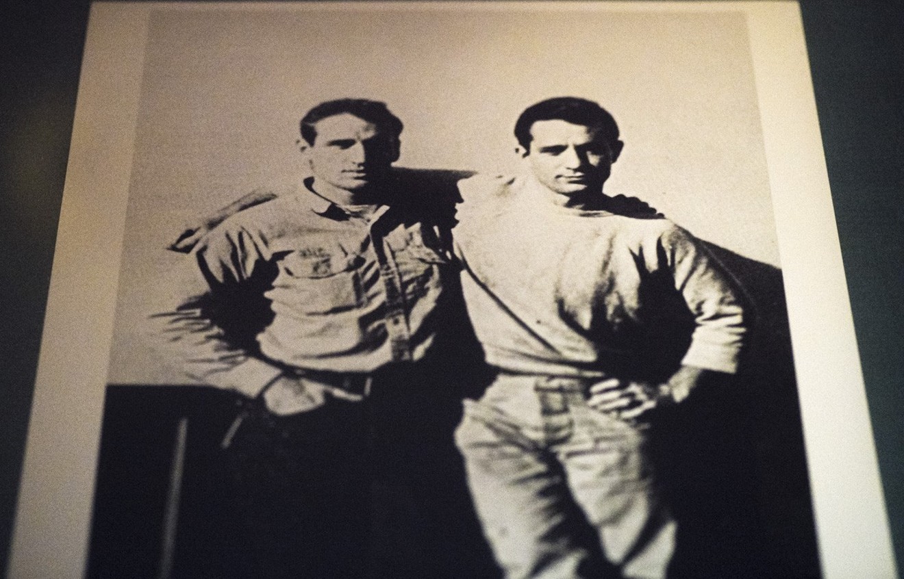 The friendship of Kerouac (left) and Cassady is commemorated in a current show at the Denver Public Library, Neal Cassady's Denver.