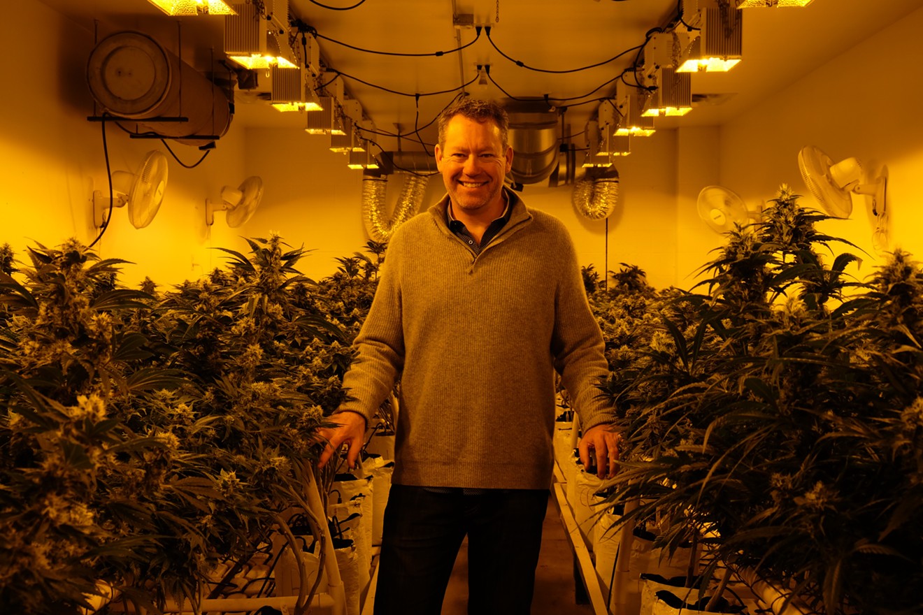 Tim Cullen in the Colorado Harvest grow.