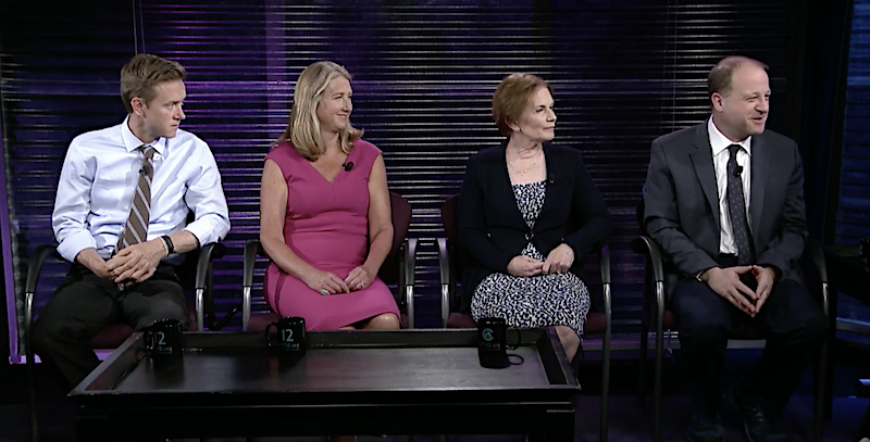 Mike Johnston, Cary Kennedy, Donna Lynne and Jared Polis on "Colorado Decides."
