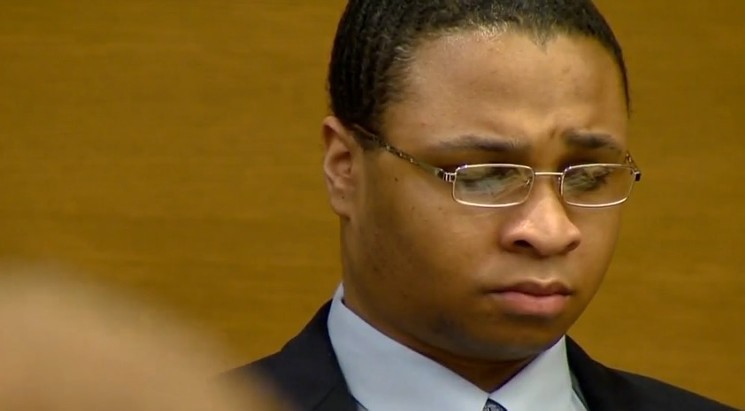 Convicted killer Dexter Lewis during the closing arguments of his trial in 2015.