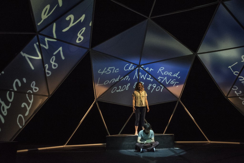 Karen LaMoureaux and Alex Rosenthal in The Curious Incident of the Dog in the Night-Time.