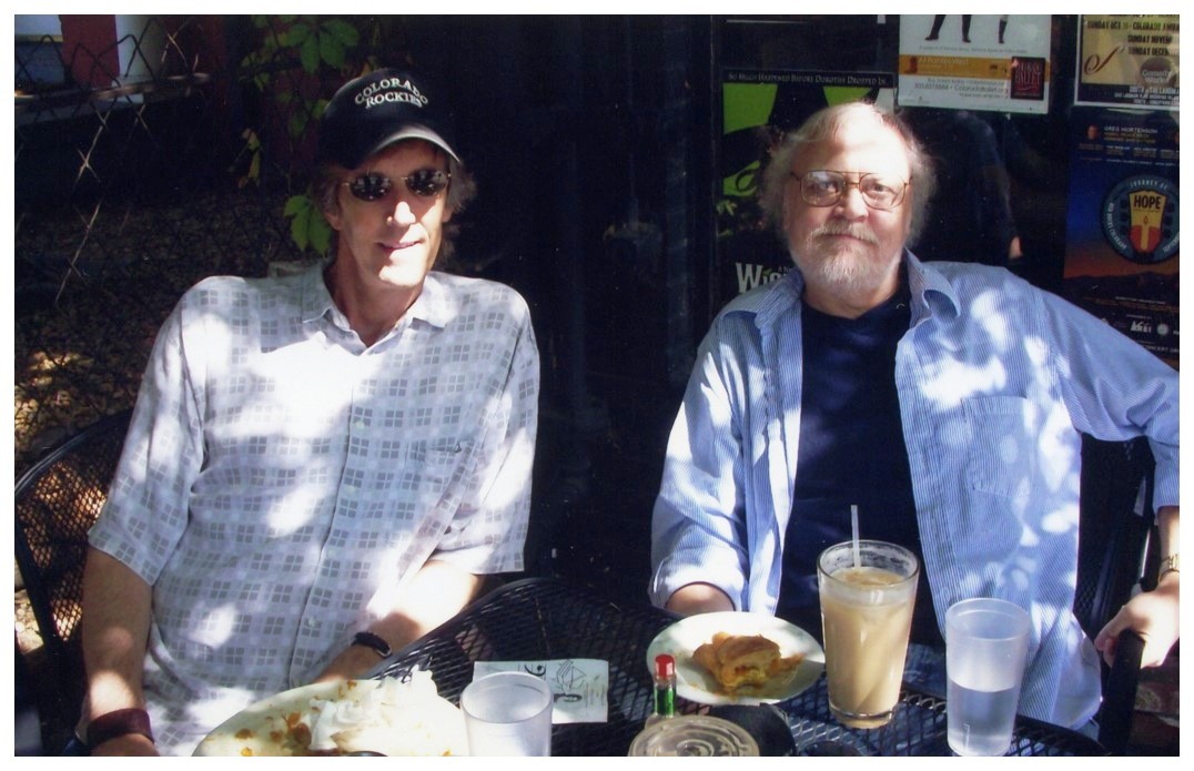 Mark Stevens (left) will discuss the new novel from the late Gary Reilly (right) at the Tattered Cover on June 17.