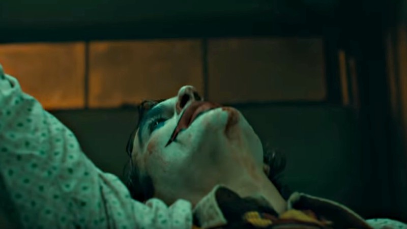 Joaquin Phoenix in a scene from the upcoming film Joker.