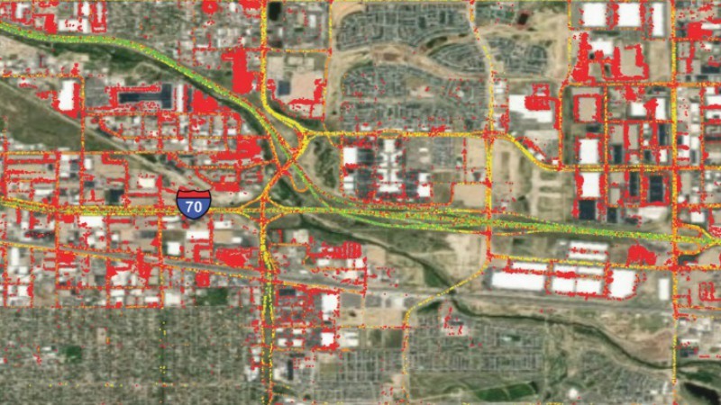 A map of the Central 70 project.