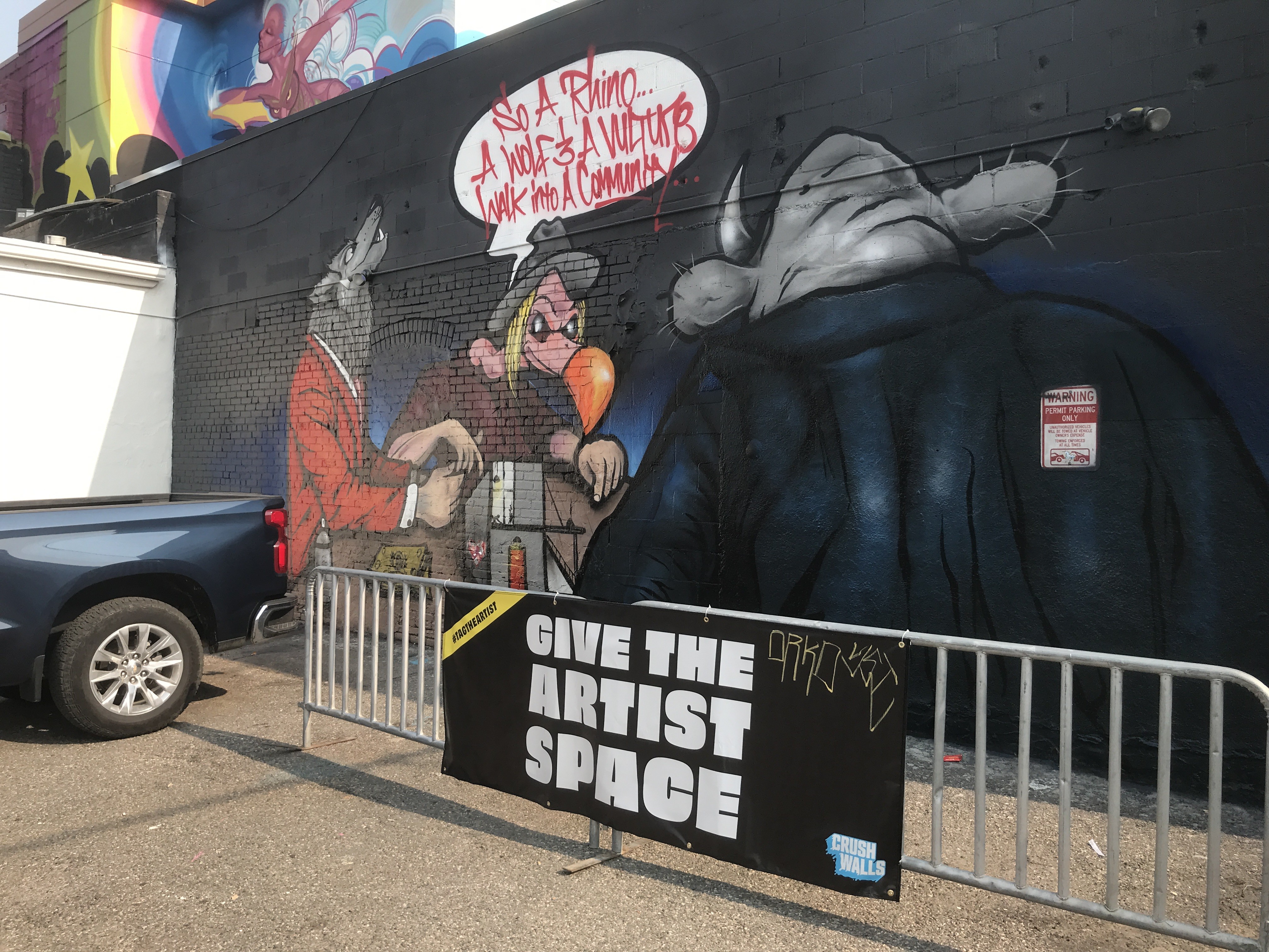 Denver Street Art Debates Its Future On A Rino Art District Wall Westword