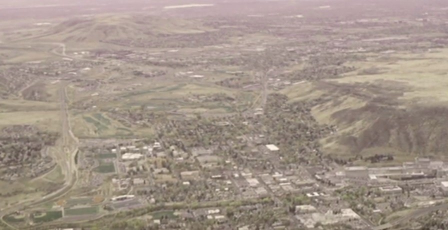 A portion of Jefferson County as seen from the air.