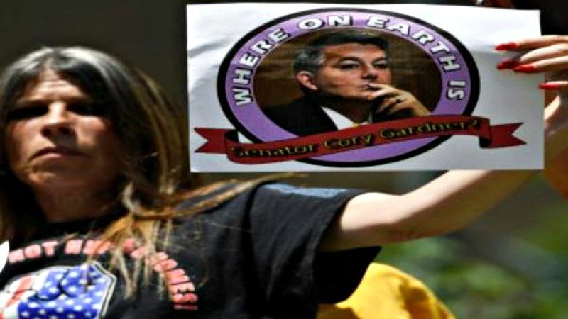 Dawn Russell's case involving a January protest against Senator Cory Gardner was dismissed.