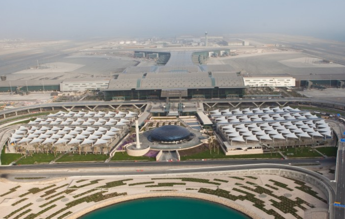 Ferrovial is involved in airport construction or facilities management at sites in several countries, including Hamad International Airport in Qatar.