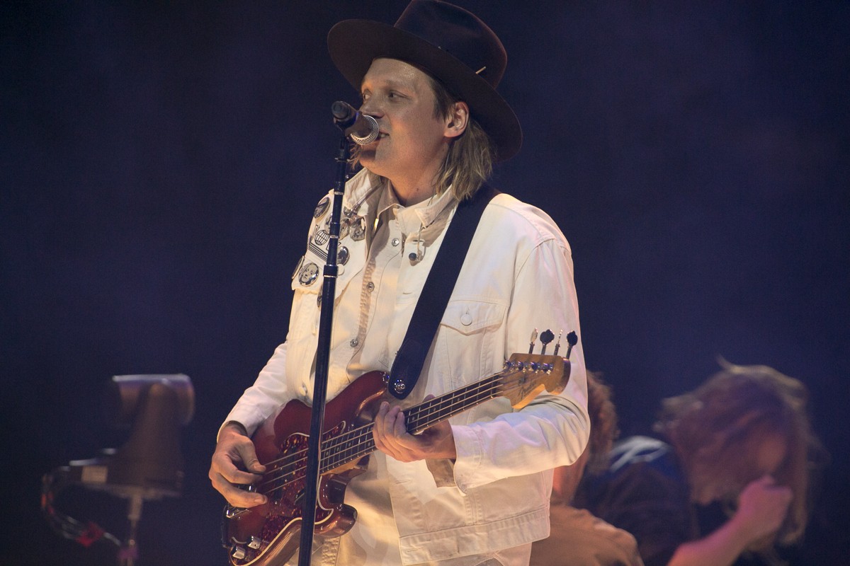 Arcade Fire performing on October 25, 2017.
