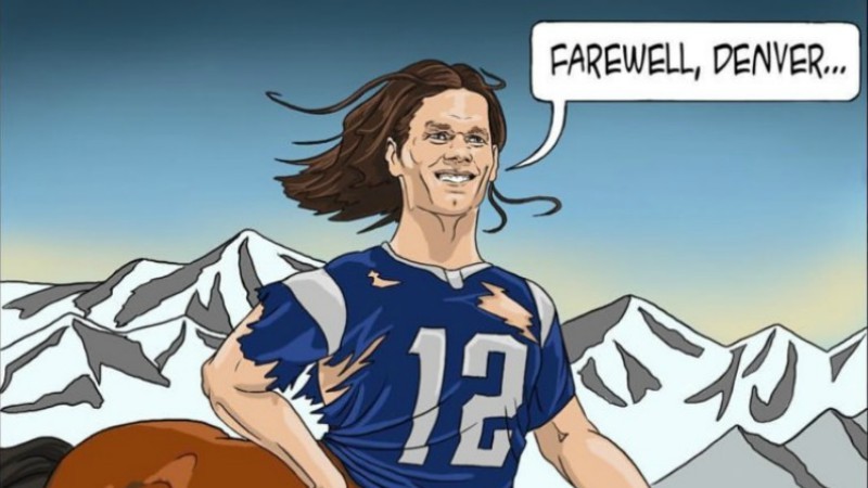 A screen capture from the latest edition of the TB Times — a fictional publication from a Tom Brady Facebook fan page.