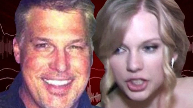 A TMZ collage juxtaposes pics of David Mueller and Taylor Swift.