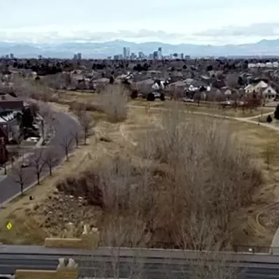 An aerial view of Denver's Central Park neighborhood.
