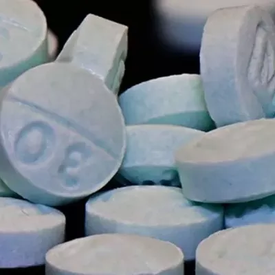 A photo of fentanyl tablets as seen on the Drug Enforcement Administration's "Facts About Fentanyl" page.