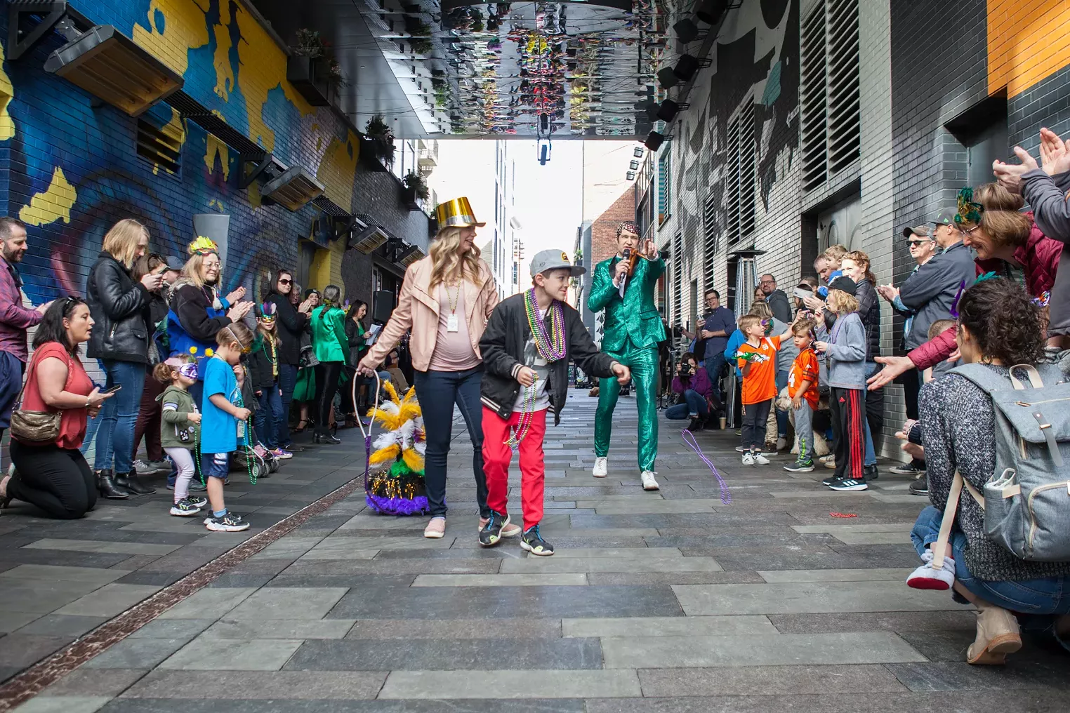 Denver Dairy Block District Hosted A Petit Parade for Mardi Gras Westword