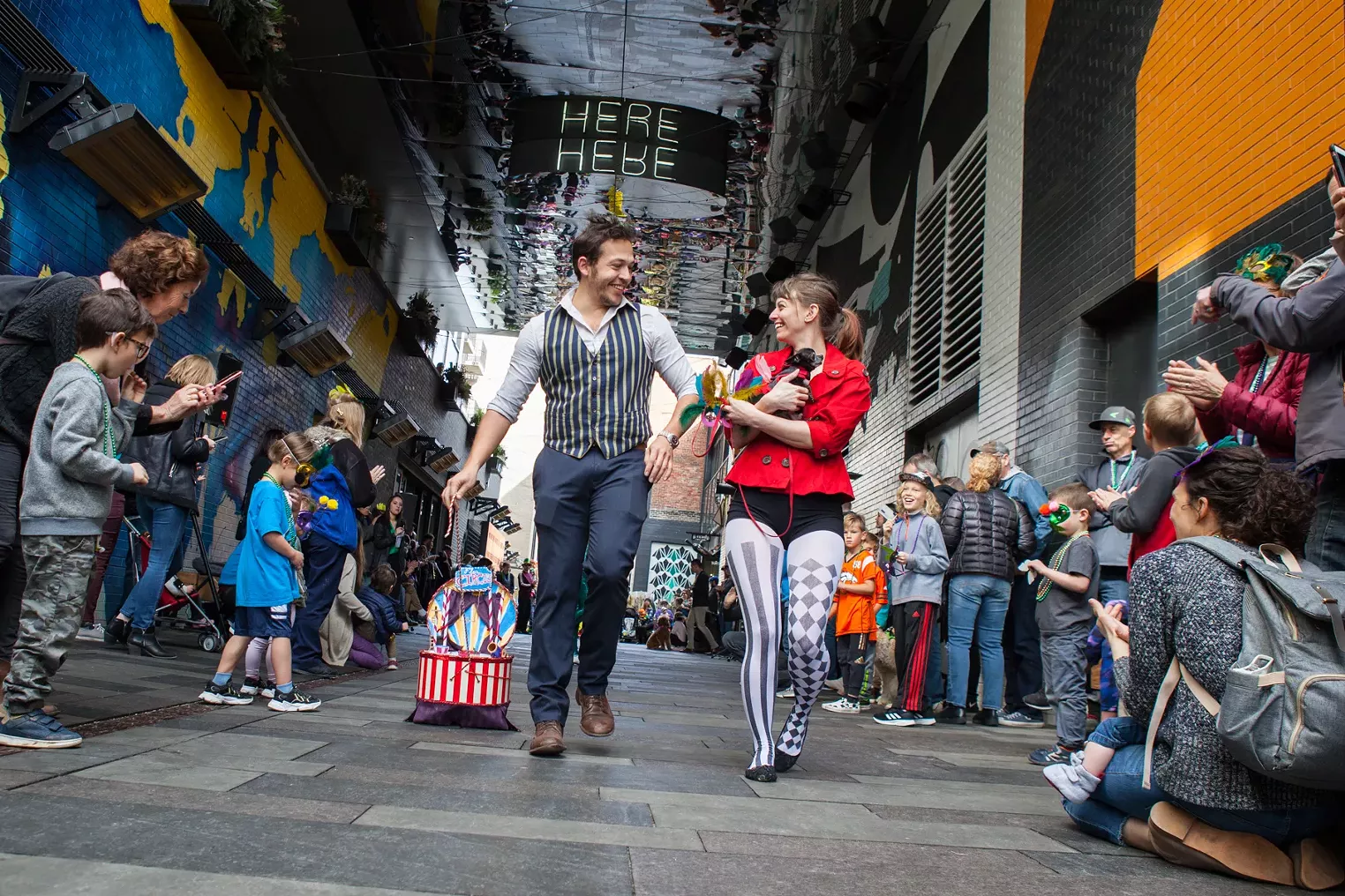 Denver Dairy Block District Hosted A Petit Parade for Mardi Gras Westword