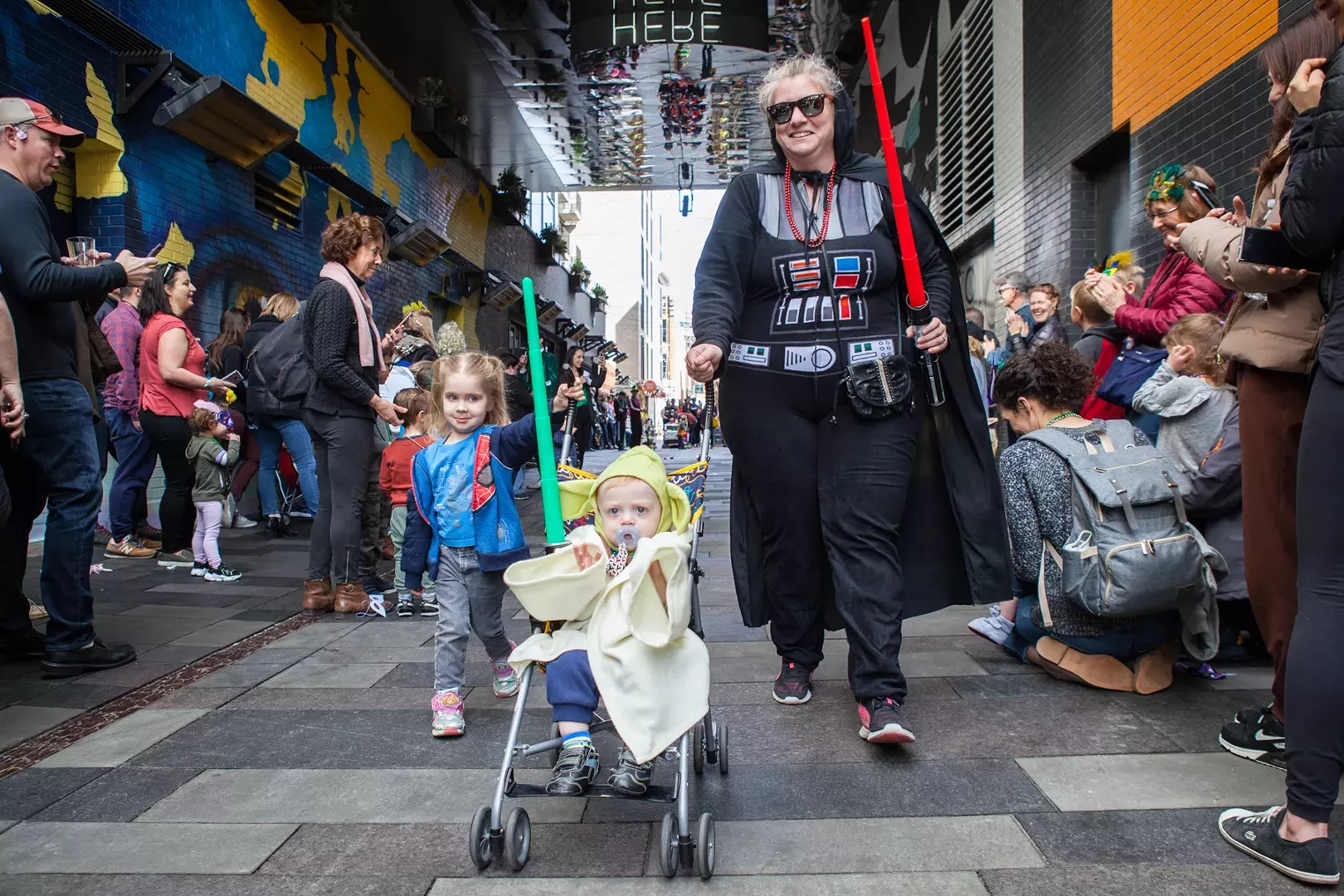 Denver Dairy Block District Hosted A Petit Parade for Mardi Gras Westword