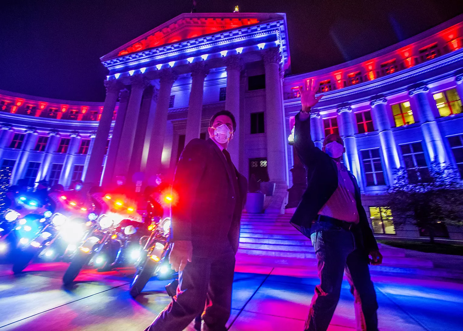 Denver City and County Building Lights Up With Gratitude Westword