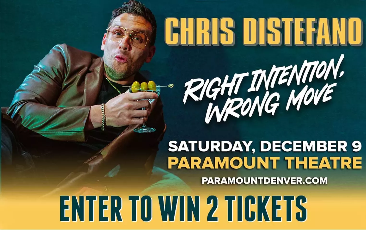 Enter to win two tickets to Chris Distefano at the Paramount Theatre on Saturday, December 9 - Vimarsana News