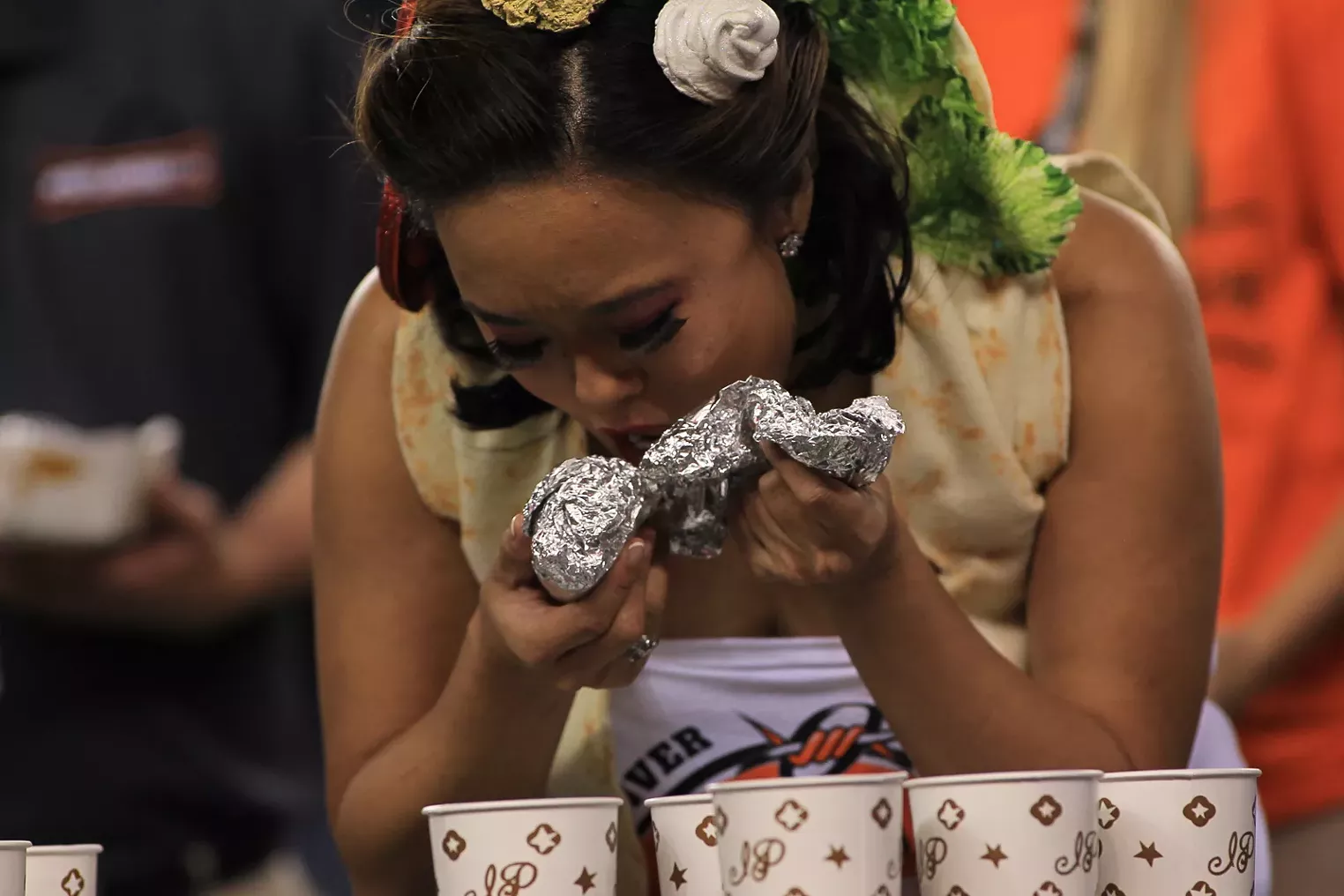 Competitive Eaters Tackle Illegal Pete's Burritos Denver Denver