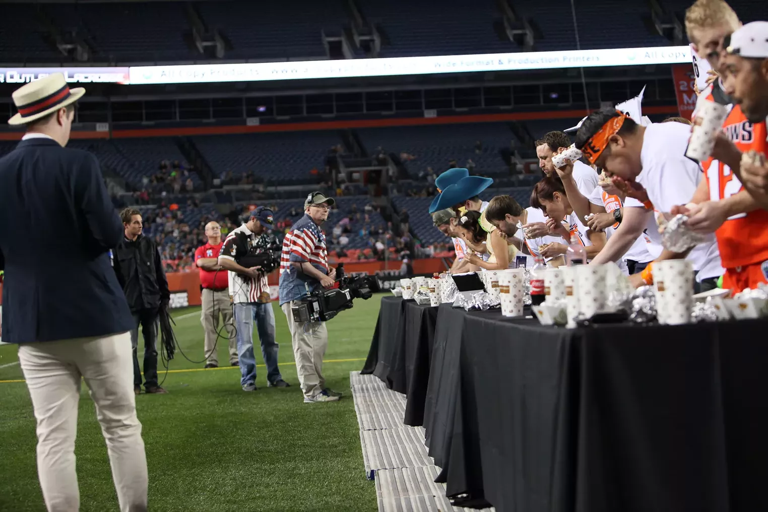 Competitive Eaters Tackle Illegal Pete's Burritos Denver Denver