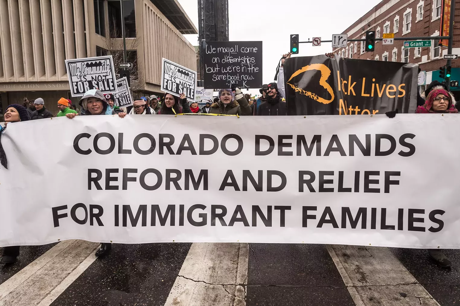 Martin Luther King Jr. Marade Marches Through Denver Denver Denver