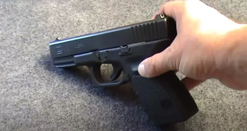 Image: A 9mm Glock 19 of the sort described in the Dominico Archuleta probable cause statement.