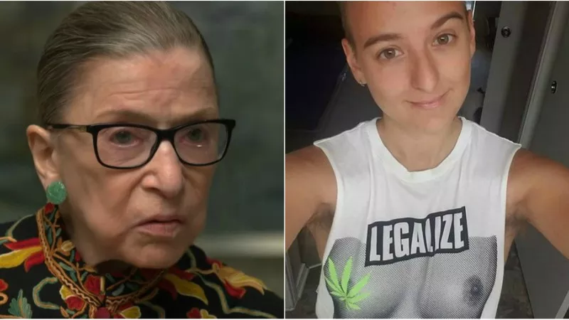 Image: Andrew McNulty says there's a legal link between Ruth Bader Ginsburg and Free the Nipple-Fort Collins's Brit Hoagland.