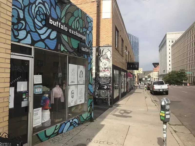 Image: This Buffalo Exchange store is closed for an investigation.