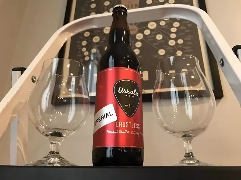 Image: Ursula's peanut butter and jelly porter is no longer Crustless.