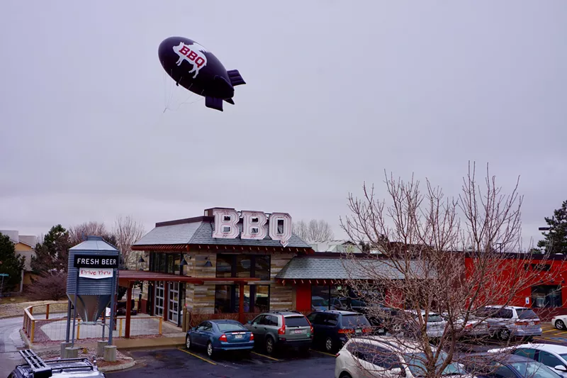 Image: Just look for the flying pig if you're heading to Uturn BBQ.