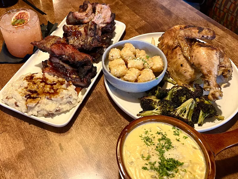 Image: various food on plates