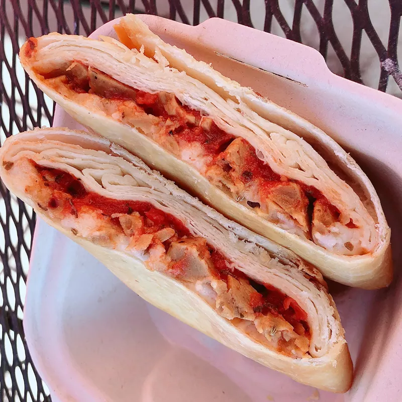 Image: Migration Taco's pizza puff is a popular new menu item.