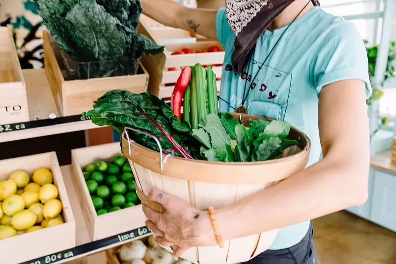 Image: Somebody People's produce boxes are sold in reusable bushels to minimize waste and maximize enjoyment.