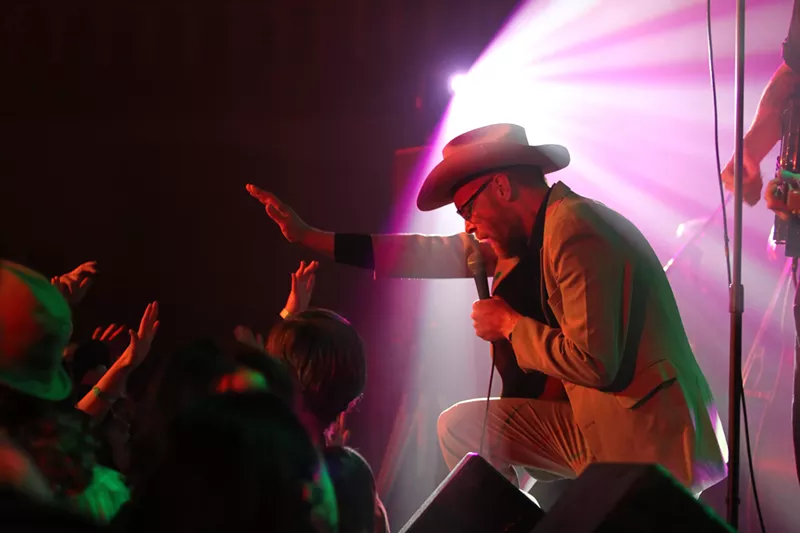 Image: Slim Cessna's Auto Club performing at the Oriental Theater in better times.
