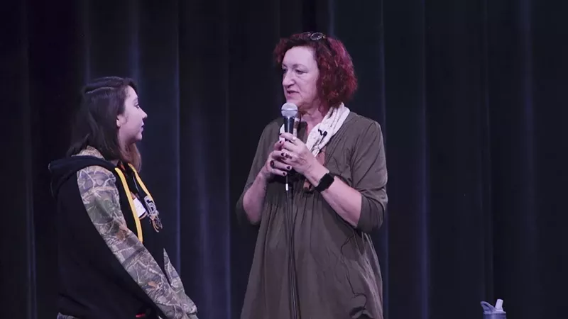 Image: Catherine O'Neill Thorn empowers youth through poetry.